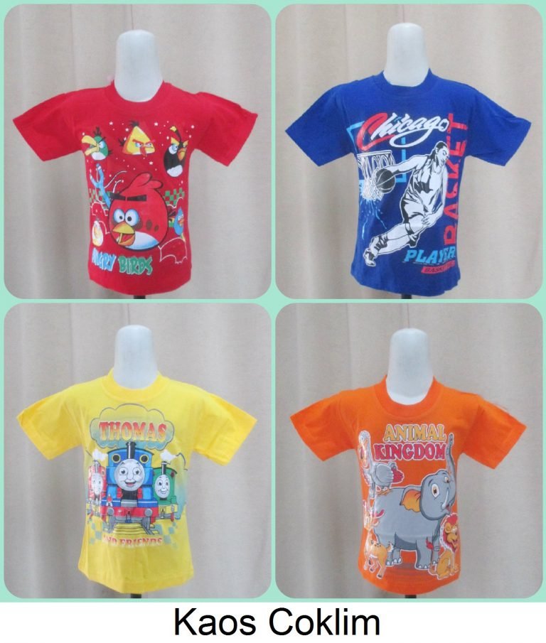 Pusat Grosir Kaos Coklim Anak Karakter Termurah Rp.13.000 ...