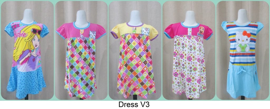 Pusat Grosir Dress V3 Anak Terbaru Murah