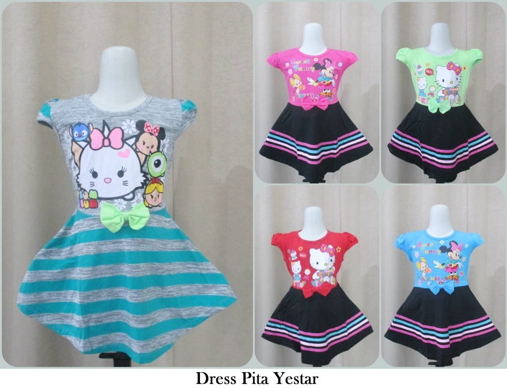 Sentra Grosir Dress Pita Yestar Anak Karakter Murah