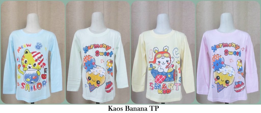 Sentra Grosir Kaos Banana TP Anak Karakter Murah