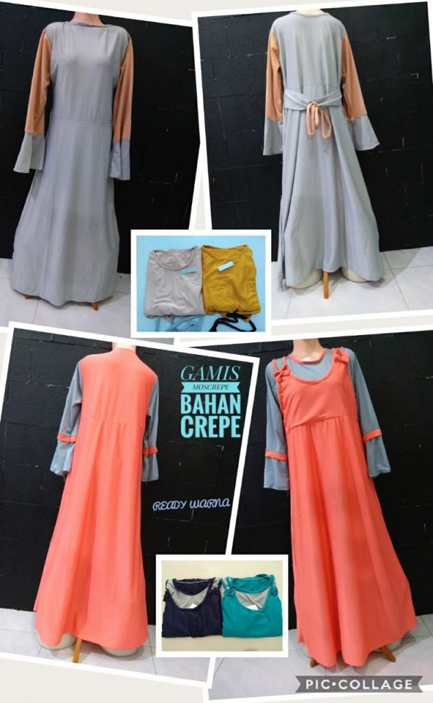 Grosir Gamis Moscrepe Murah 45ribuan