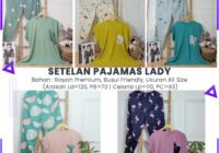 KONVEKSI SETELAN PAJAMAS LADY Rp 55.000