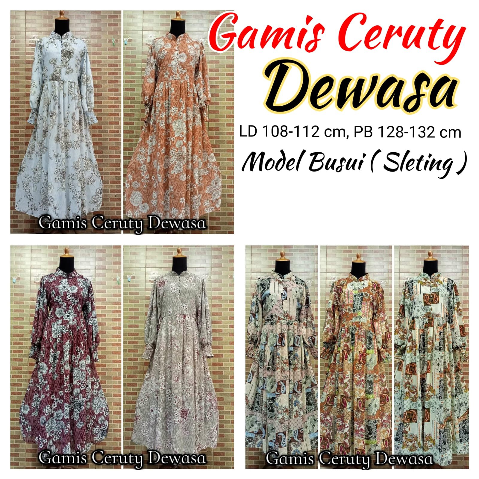 gamis ceruty dewasa murah