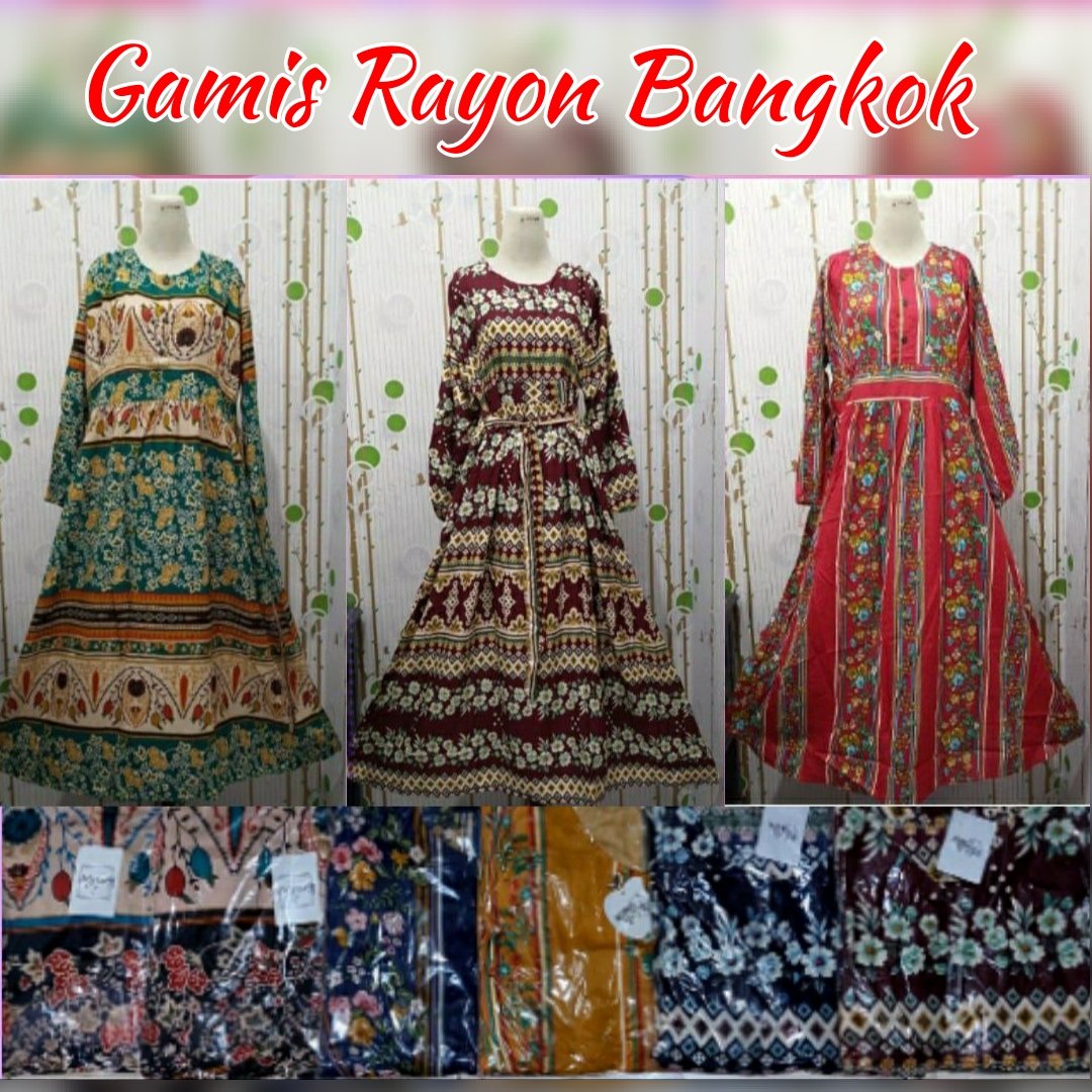 Gamis Rayon bangkok dewasa murah